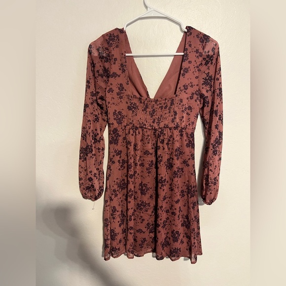 Live to be Spoiled Long Sleeve Knot Front Skater Dress Size XS - Picture 4 of 7